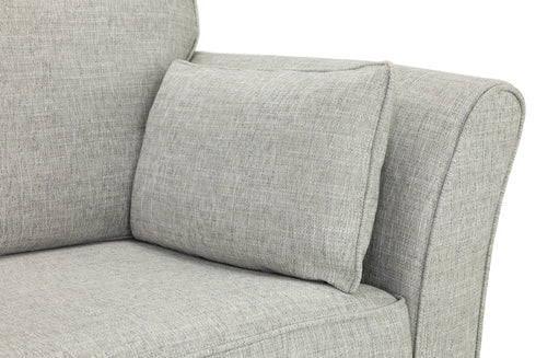 Eliana Sofa Grey 3 Seater Right Side View
